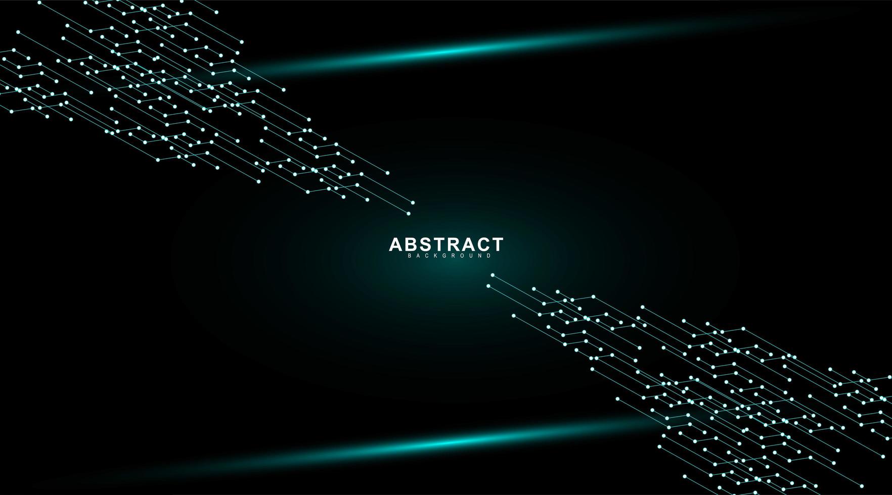 Dark blue glowing circuit board tech background. Vector technology digital design