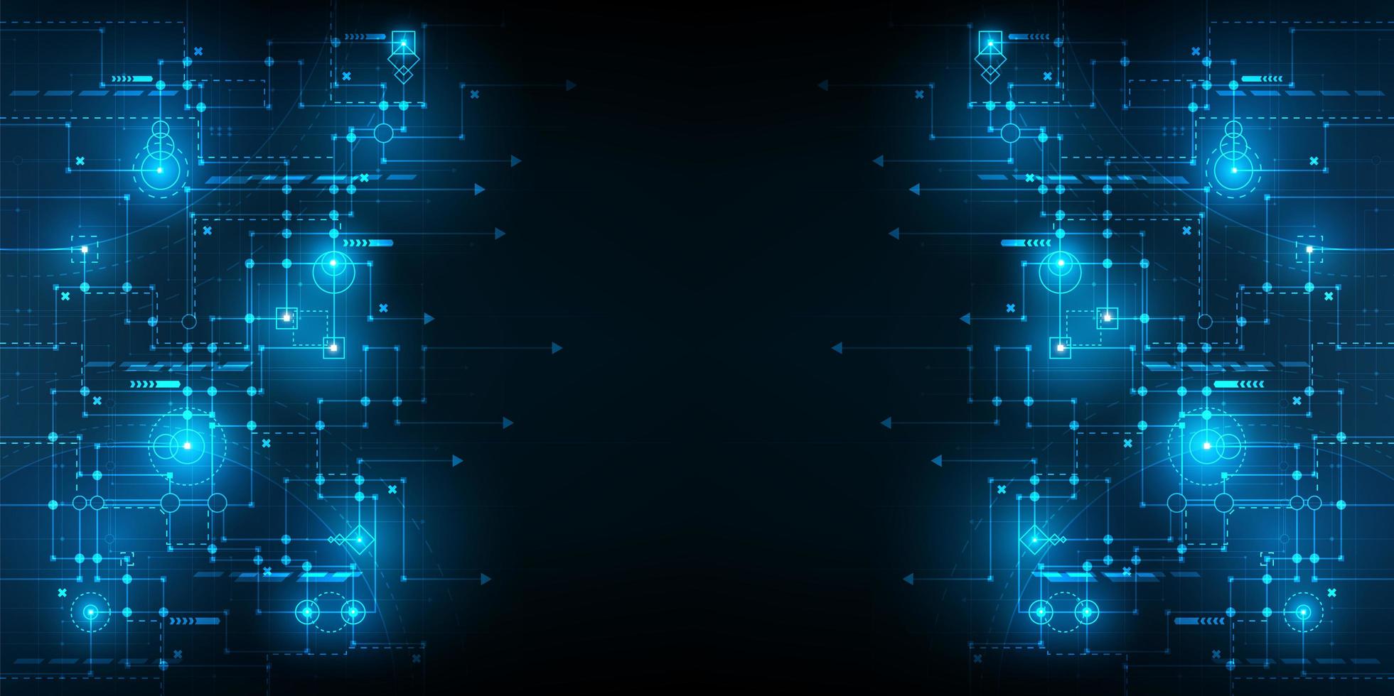 Abstract futuristic circuit connection board vector and illustration