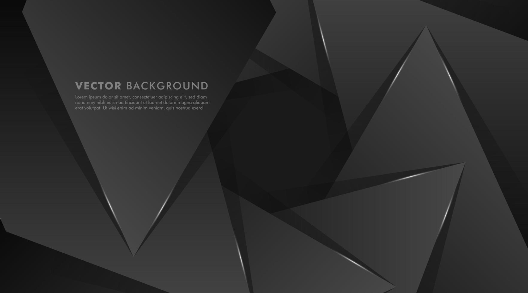 Abstract Vector Background. Circular black triangle shapes