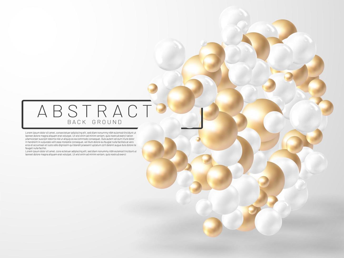 Vector illustration of overlapping abstract balls or bubbles. Realistic 3D sign.