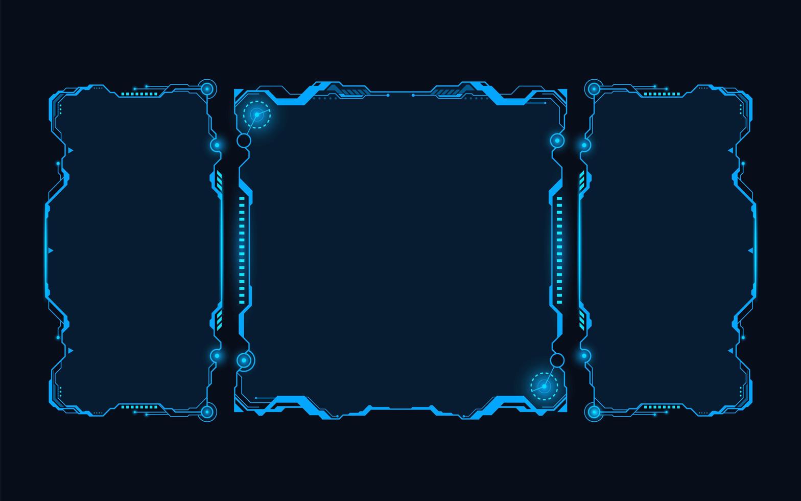 Futuristic HUD abstracts. Future blue monochome theme concept background. vector