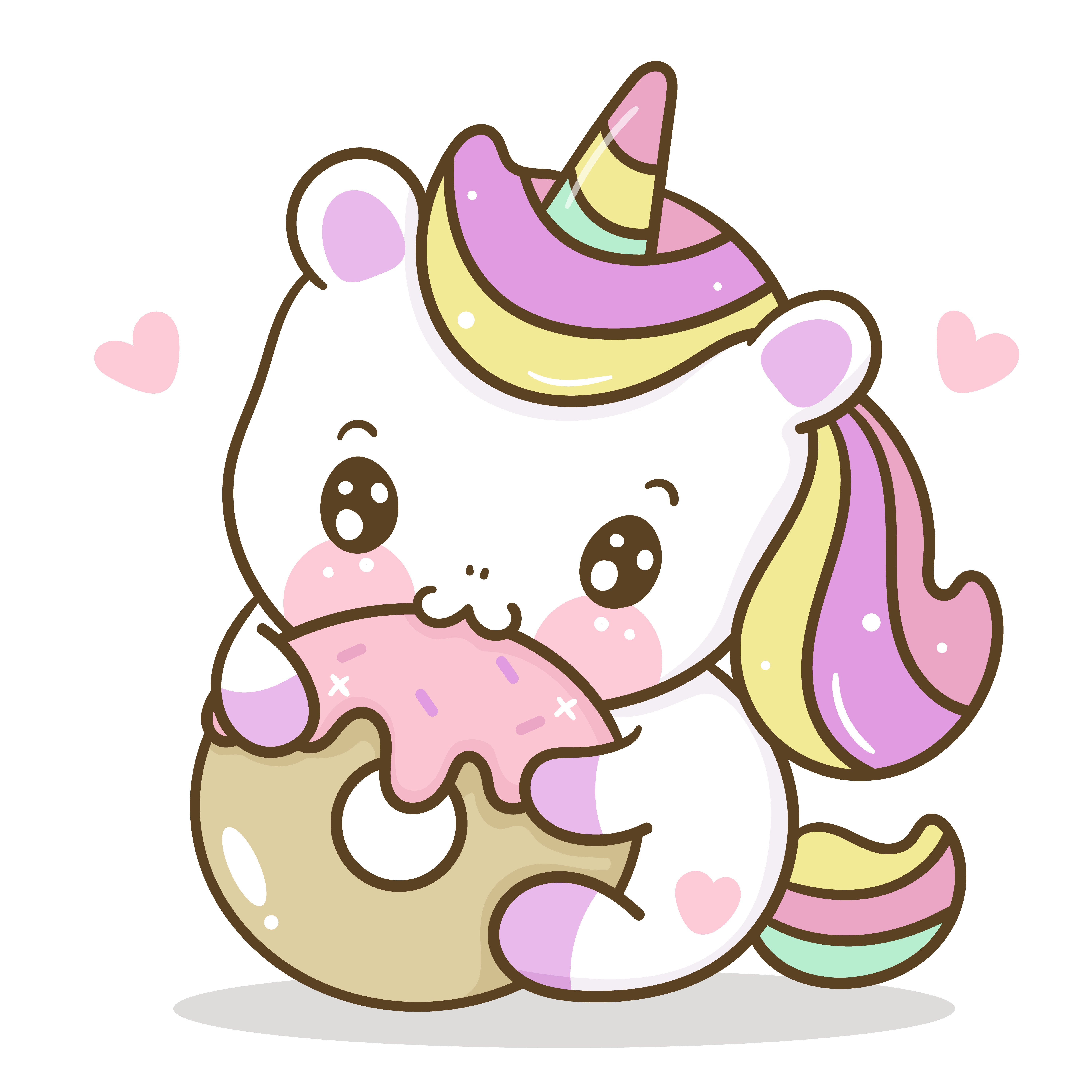 Unicorn Donut Vector Art, Icons, and Graphics for Free Download