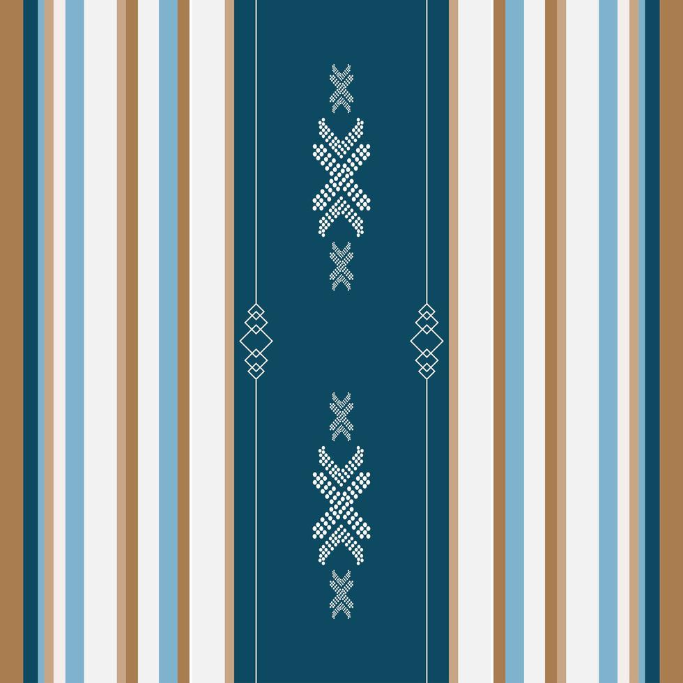 Seamless ethnic pattern with geometric shapes vector