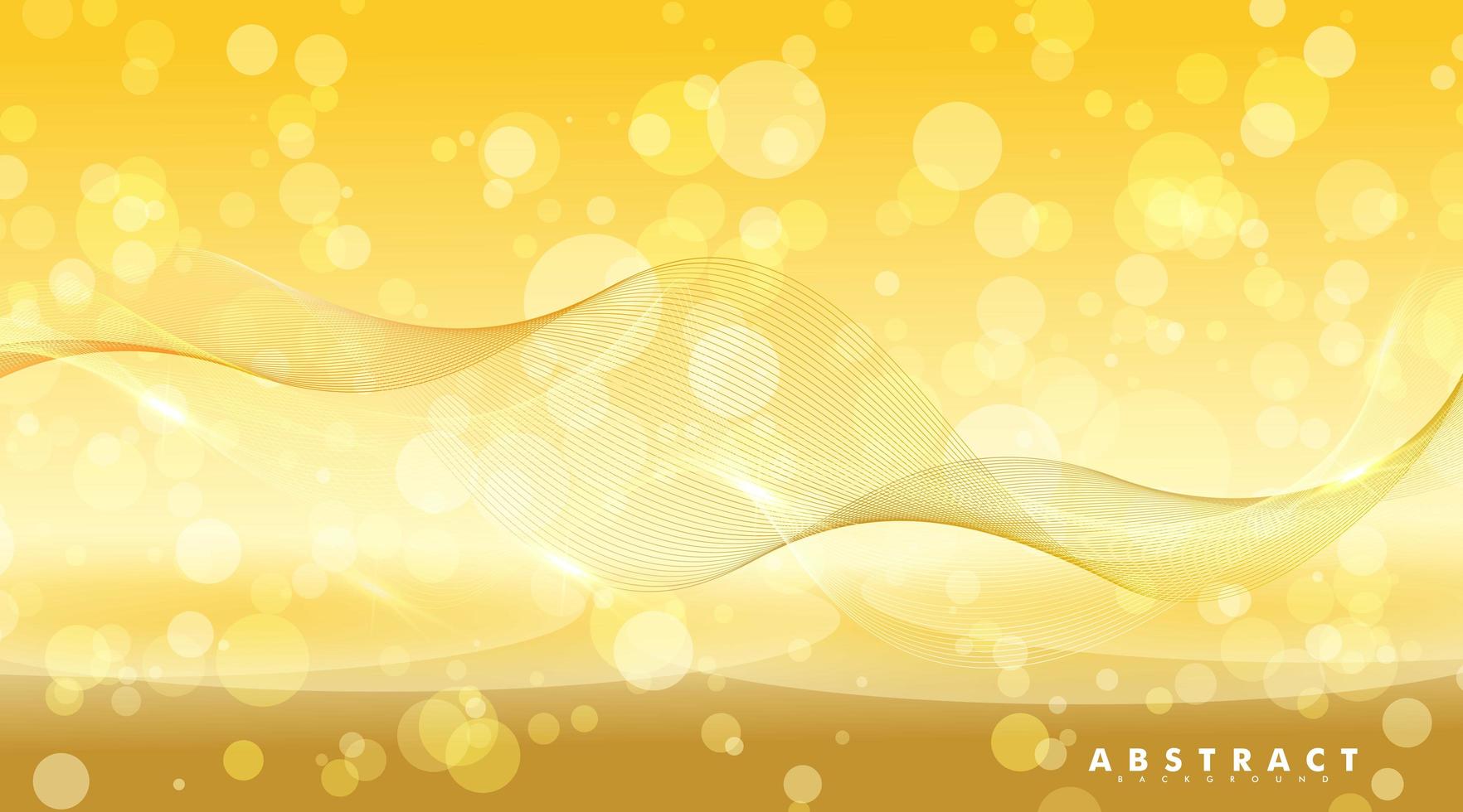 Abstract background with shiny waves and bokeh light. Vector illustration of a bright design