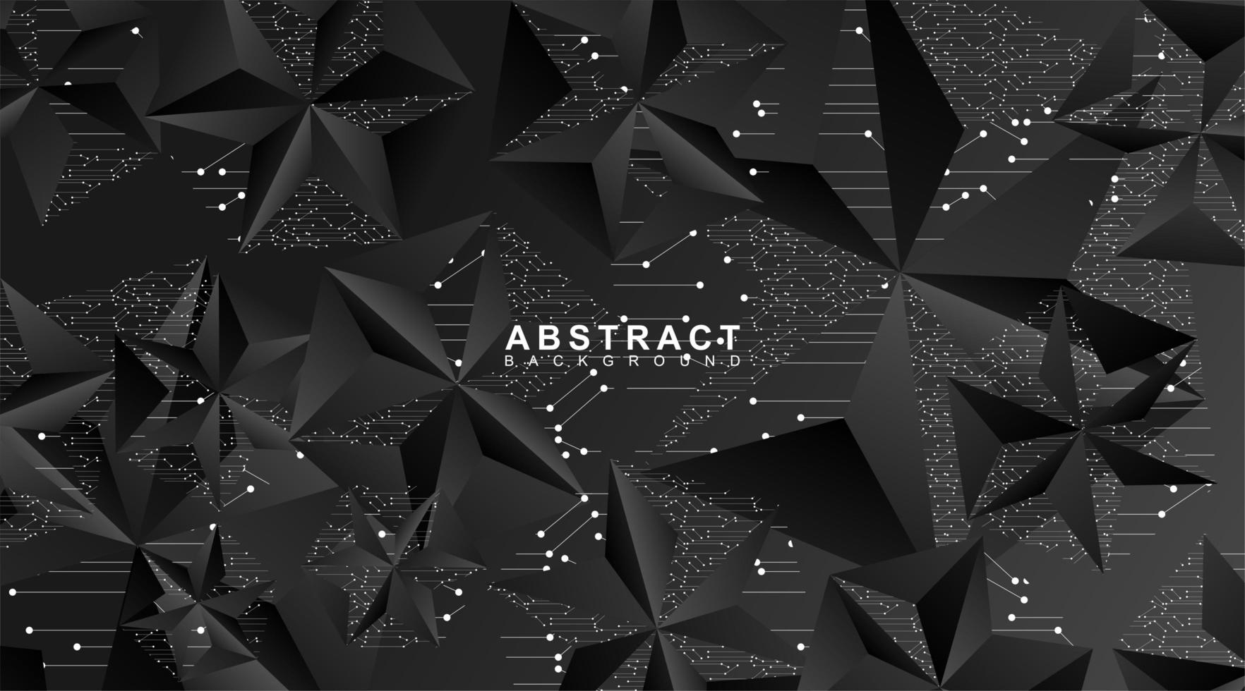 Abstract polygonal space from a low dark poly background with connecting points and lines. Connection structure. Illustration of 3D vector design