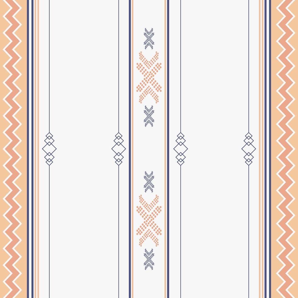 Seamless ethnic pattern with geometric shapes vector