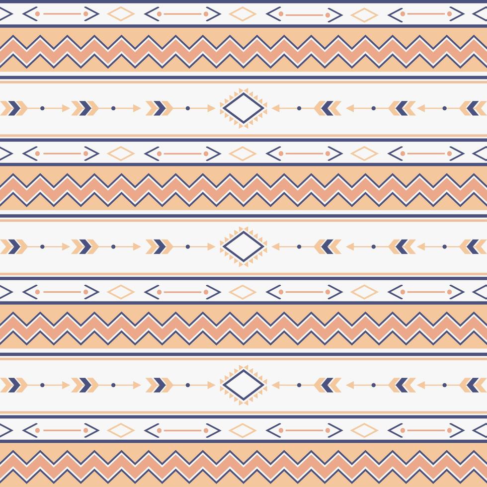 Seamless ethnic pattern with geometric shapes vector