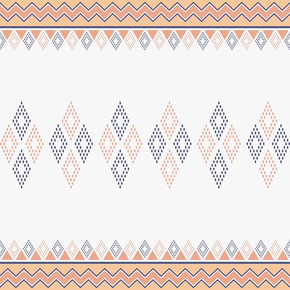 Seamless ethnic pattern with geometric shapes vector