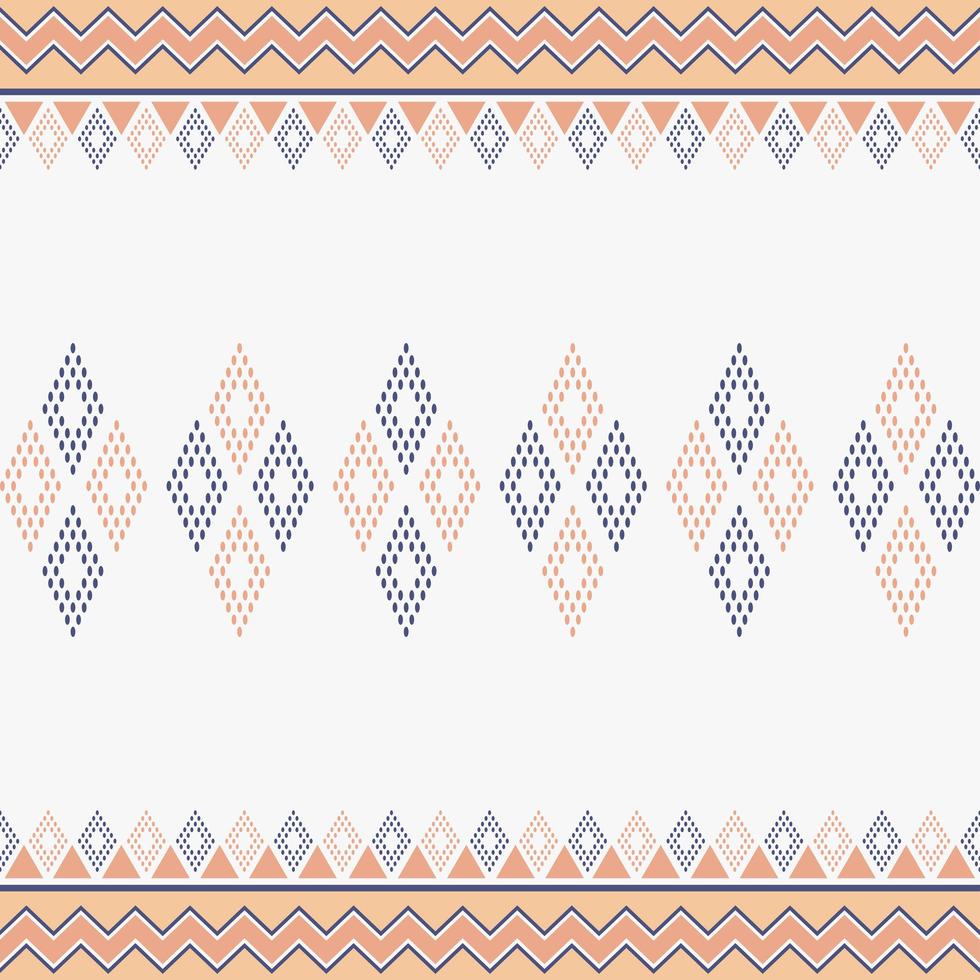 Seamless ethnic pattern with geometric shapes vector