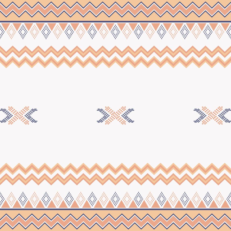 Seamless ethnic pattern with geometric shapes vector