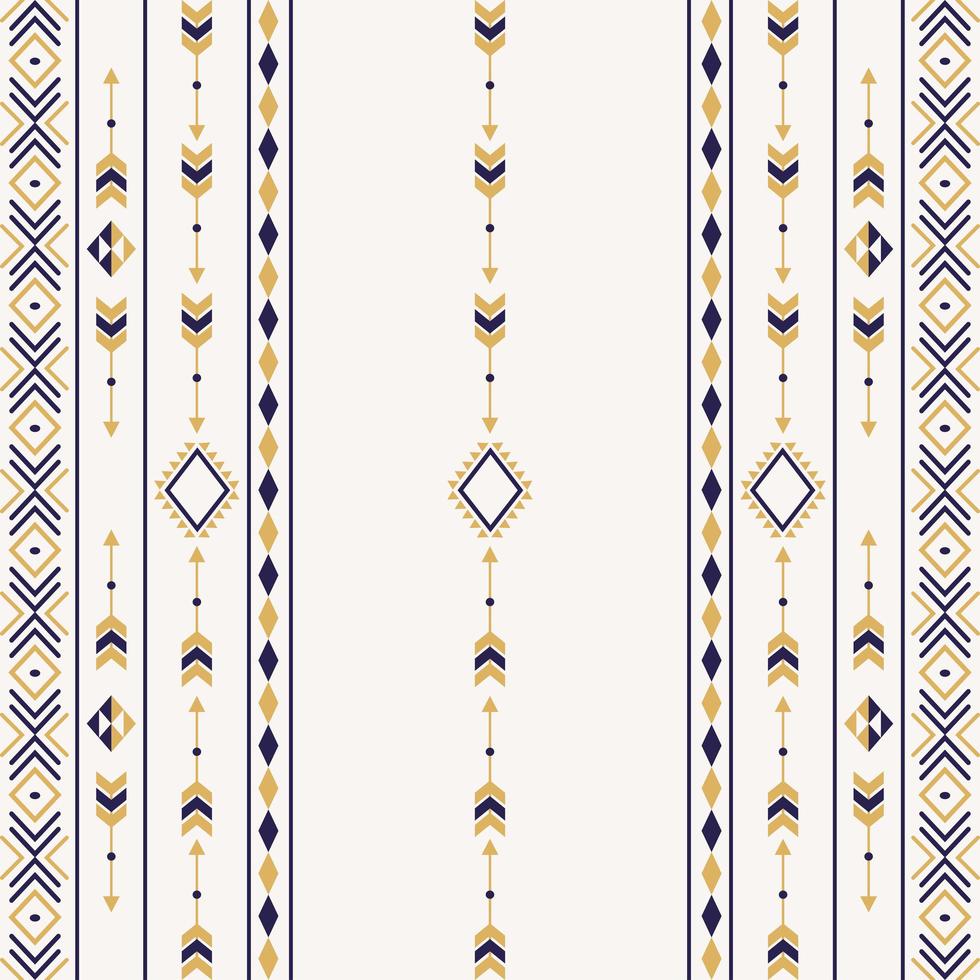 Seamless ethnic pattern with geometric shapes vector