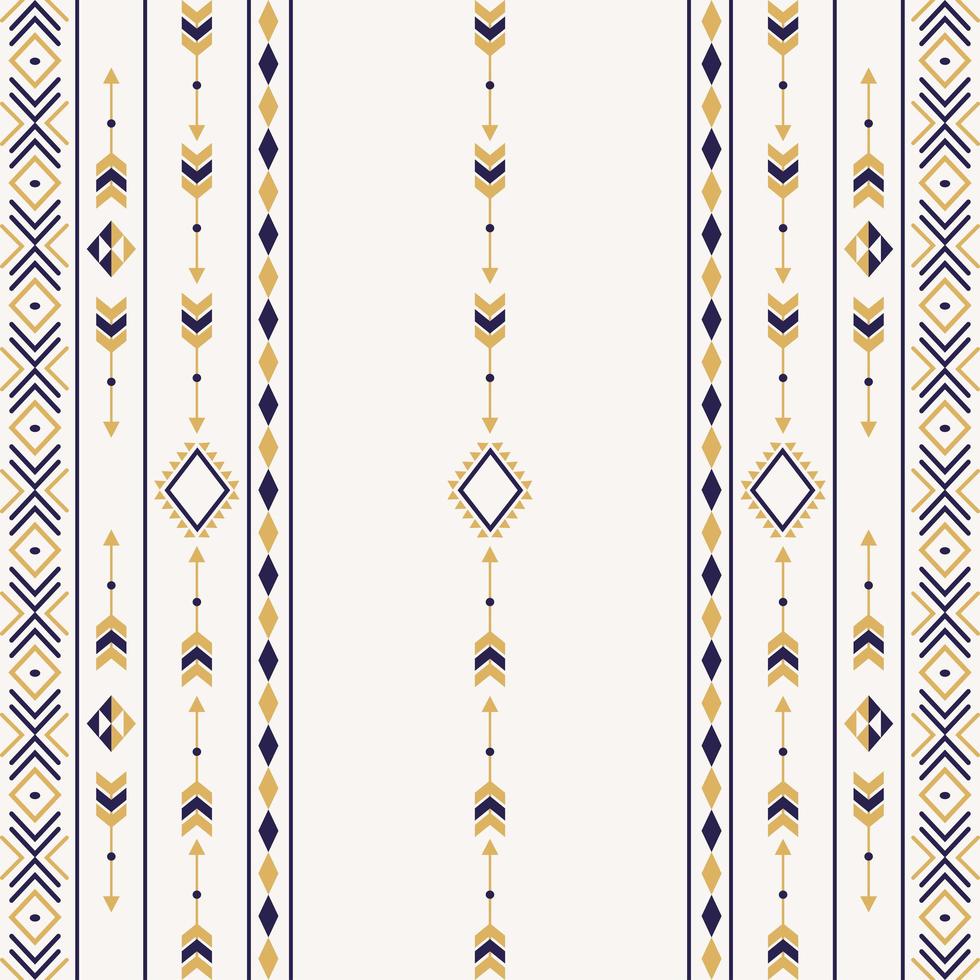 Seamless ethnic pattern with geometric shapes vector