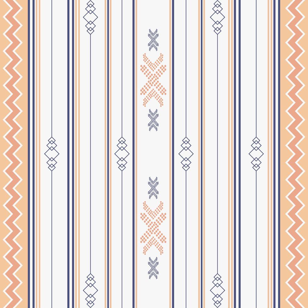 Seamless ethnic pattern with geometric shapes vector