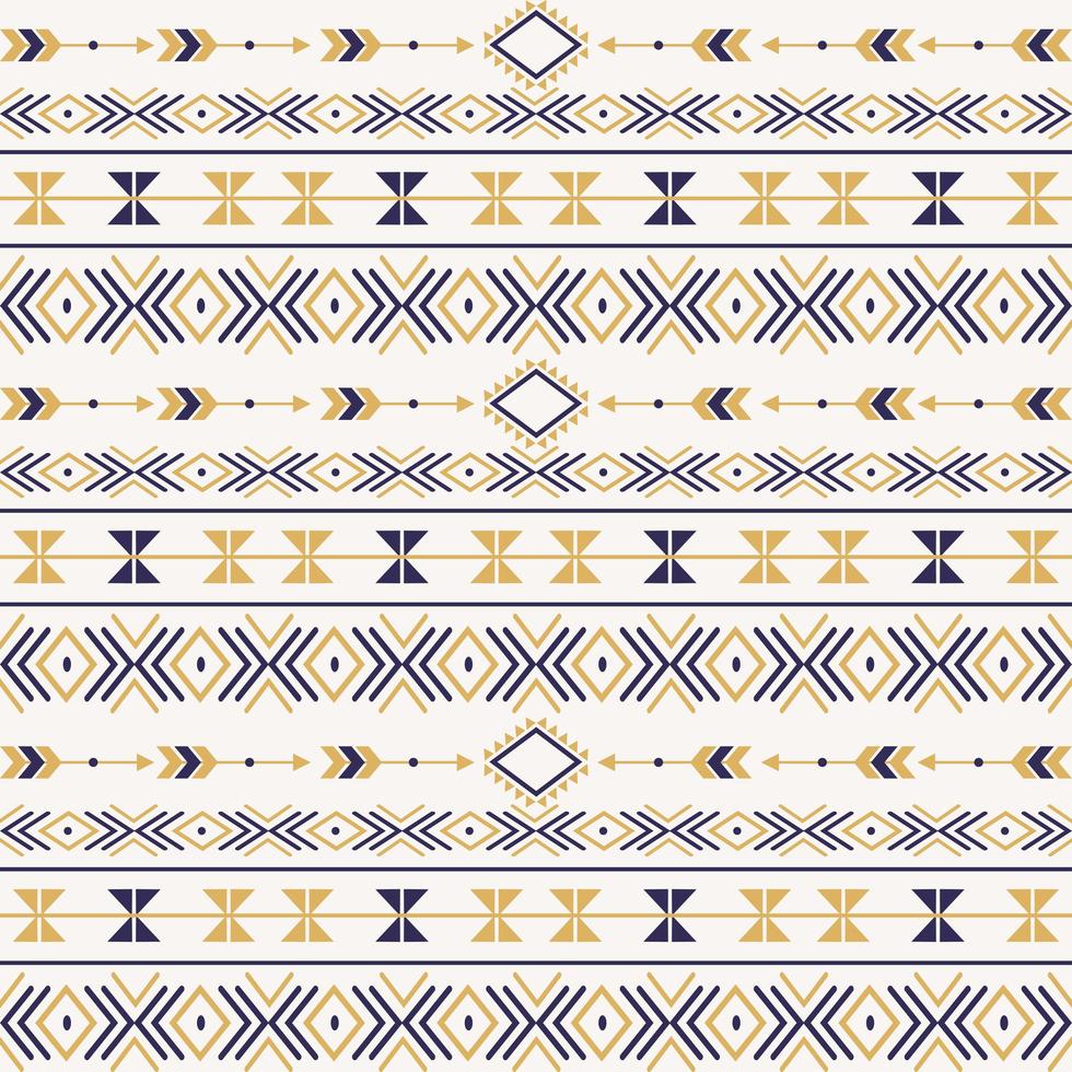 Seamless ethnic pattern with geometric shapes vector