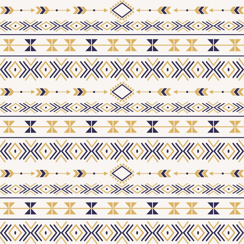 Seamless ethnic pattern with geometric shapes vector