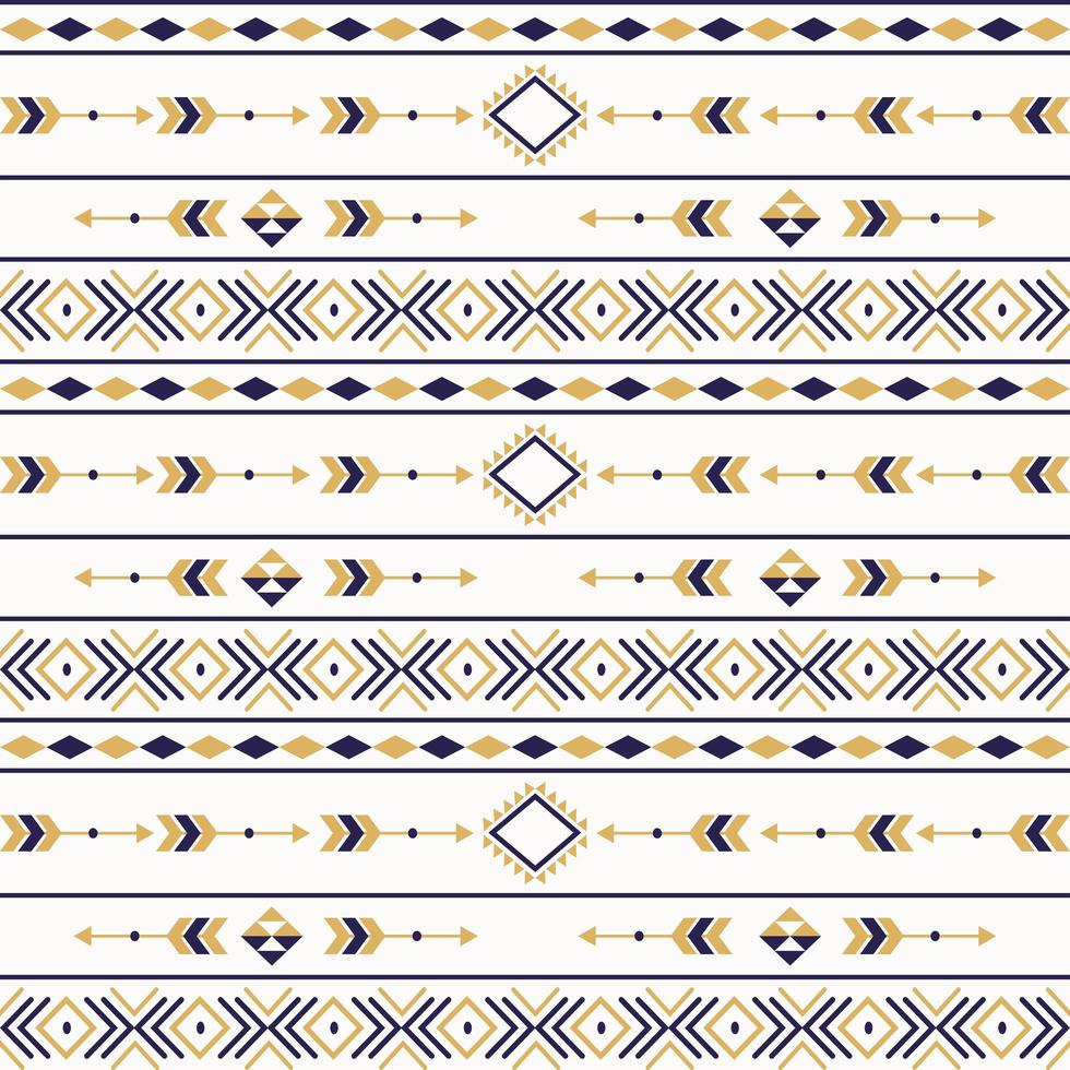 Aztec tribal seamless pattern geometric elements vector