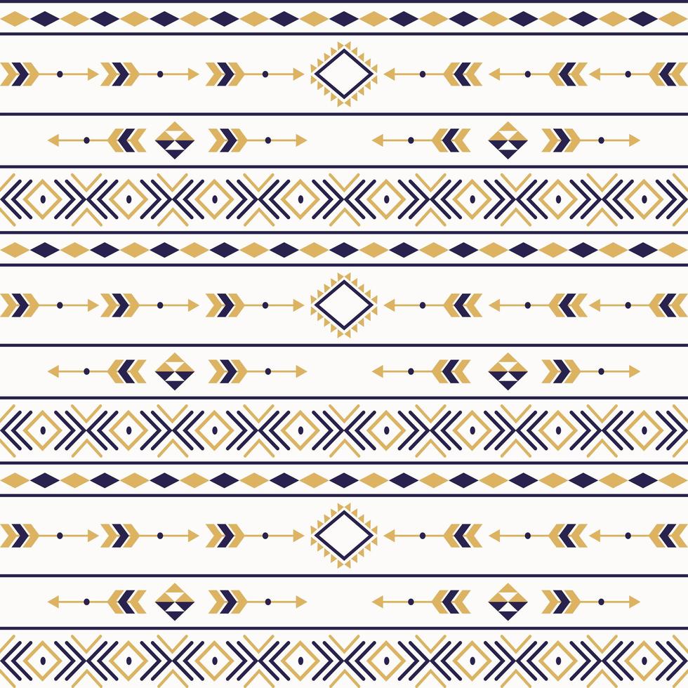 Aztec tribal seamless pattern geometric elements vector