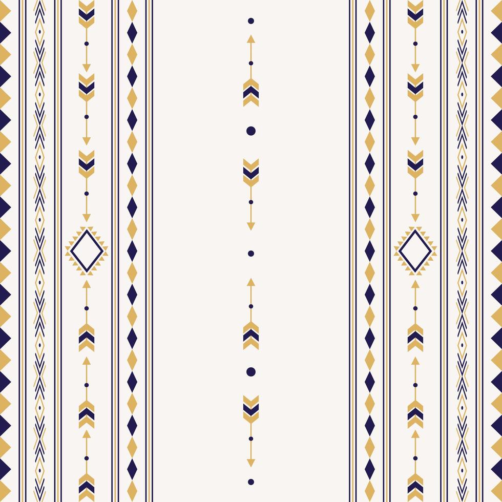 Seamless ethnic pattern with geometric shapes vector