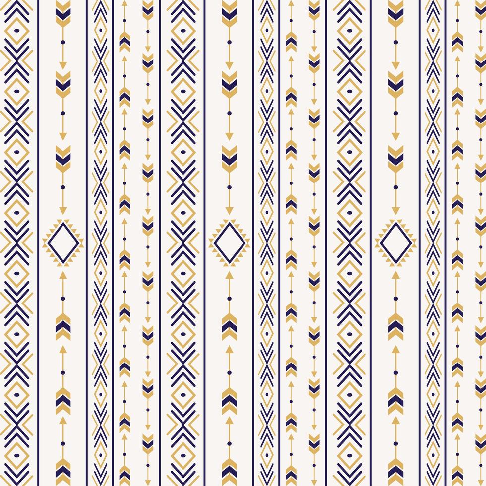 Seamless ethnic pattern with geometric shapes vector