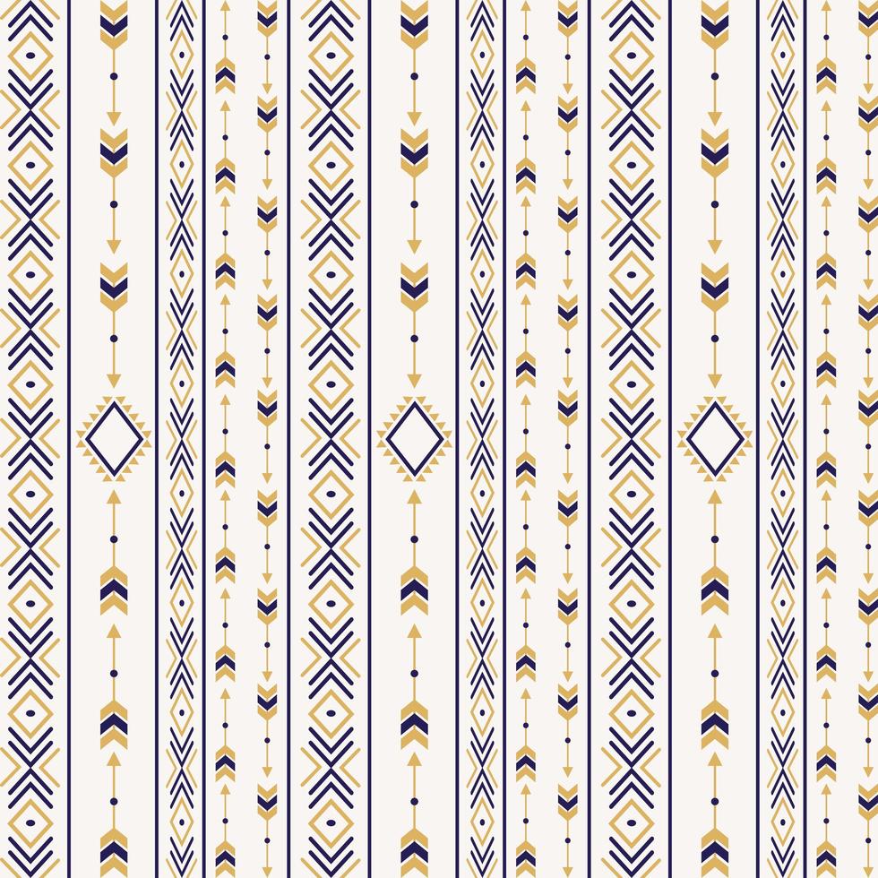 Seamless ethnic pattern with geometric shapes vector