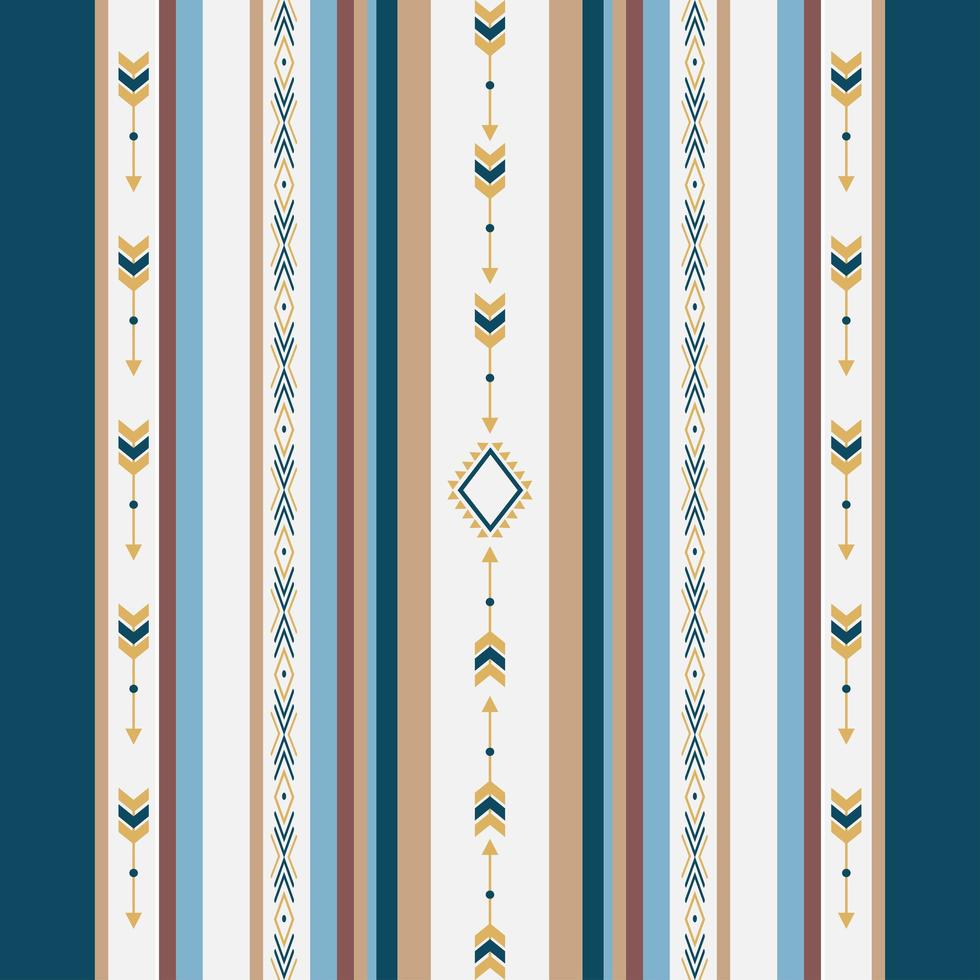 Seamless ethnic pattern with geometric shapes vector