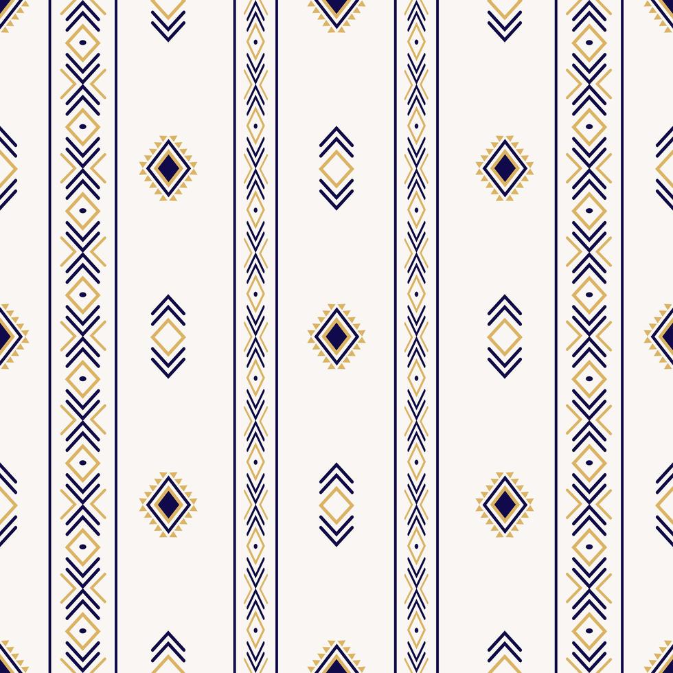 Seamless ethnic pattern with geometric shapes vector