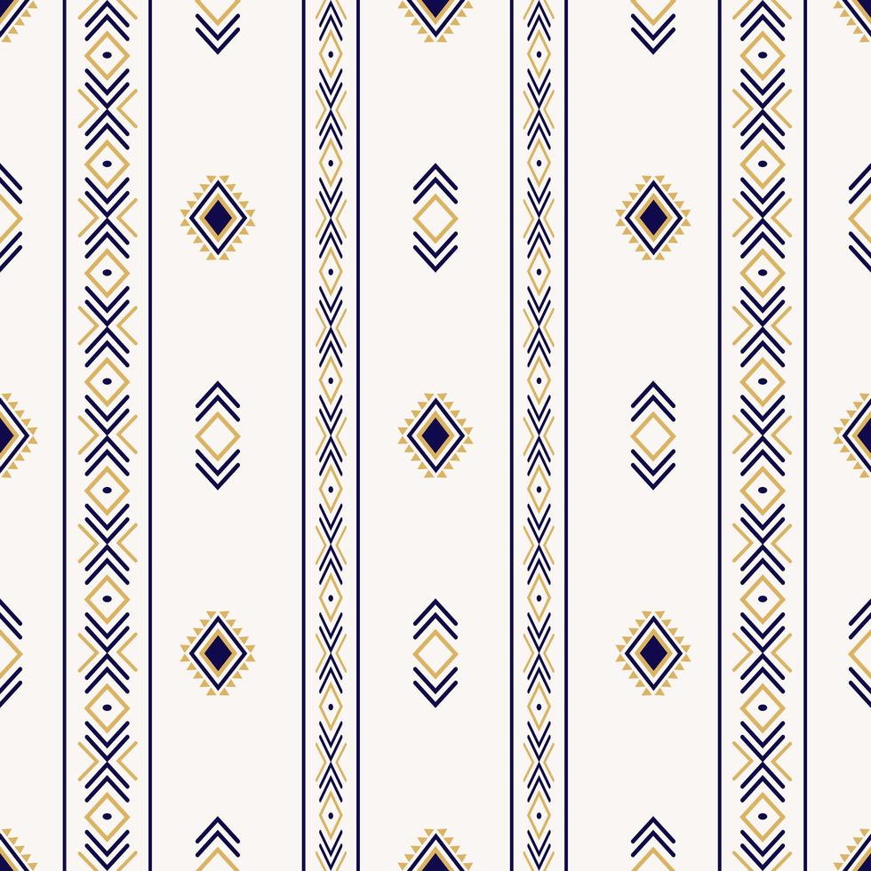 Seamless ethnic pattern with geometric shapes vector