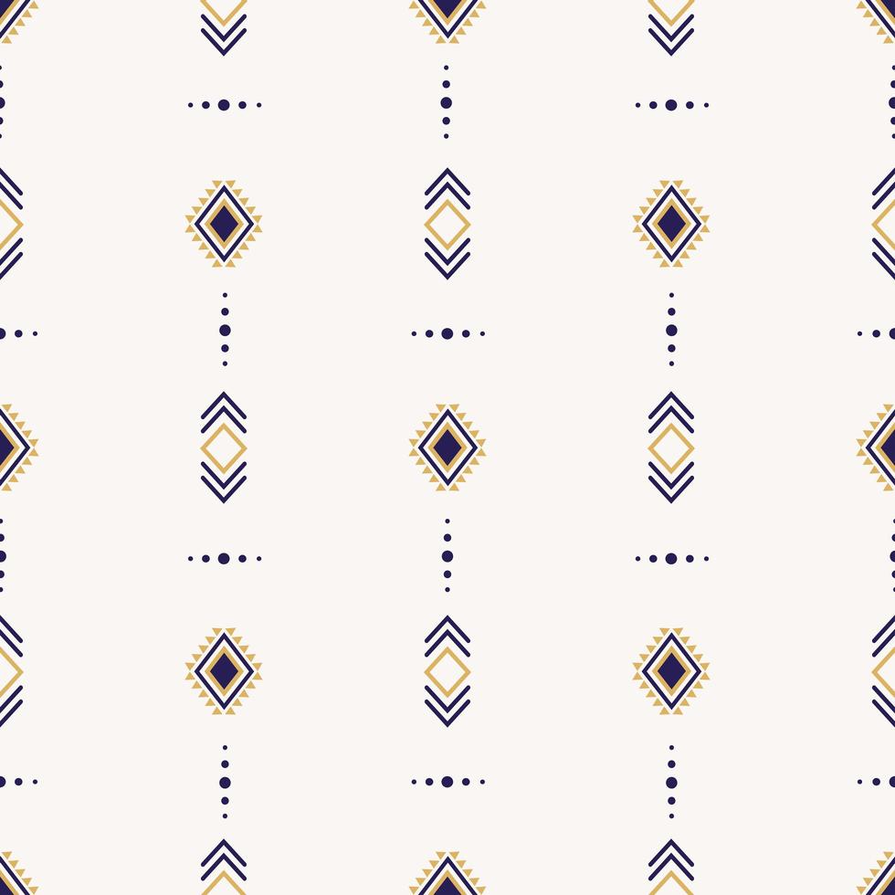 Seamless ethnic pattern with geometric shapes vector