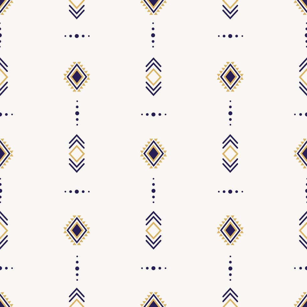 Seamless ethnic pattern with geometric shapes vector