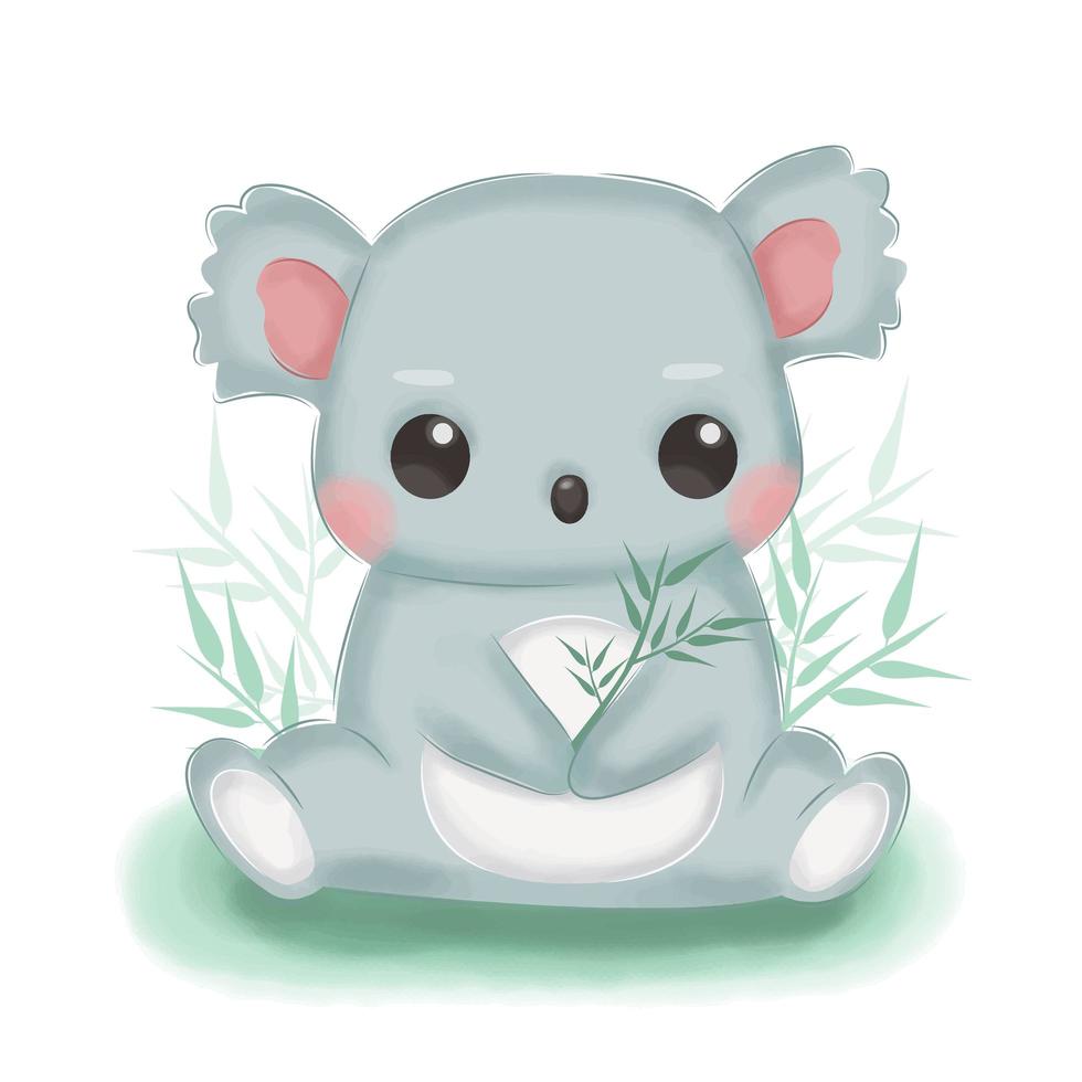 adorable bebé koala ilustración para decoración de guardería vector