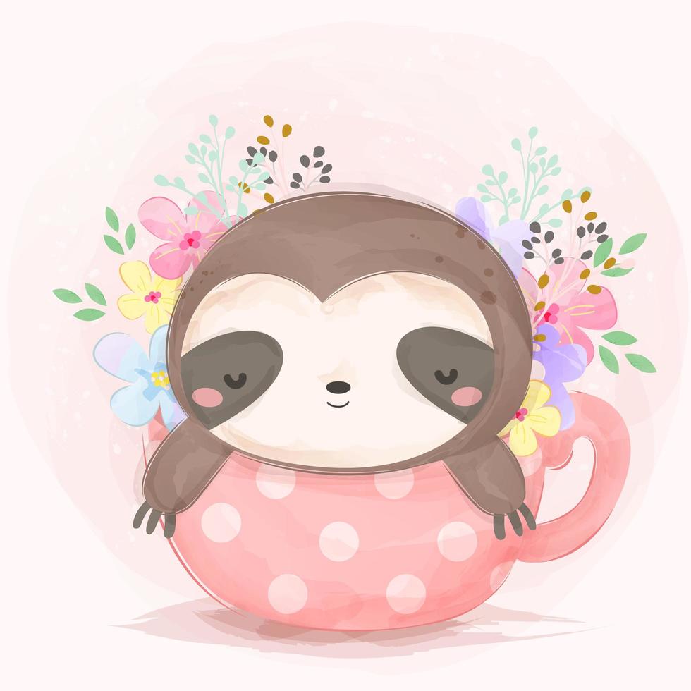 Adorable Bebe Perezoso Ilustracion Vector En Vecteezy Adorable Bebe Perezoso Ilustracion Vector En Vecteezy