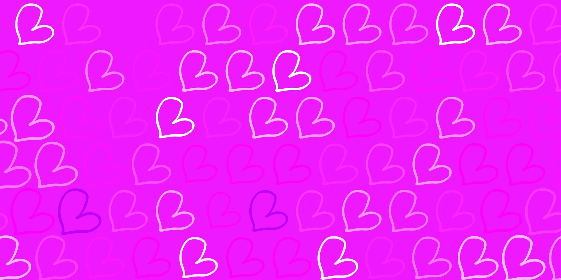 Light Purple vector texture with lovely hearts.