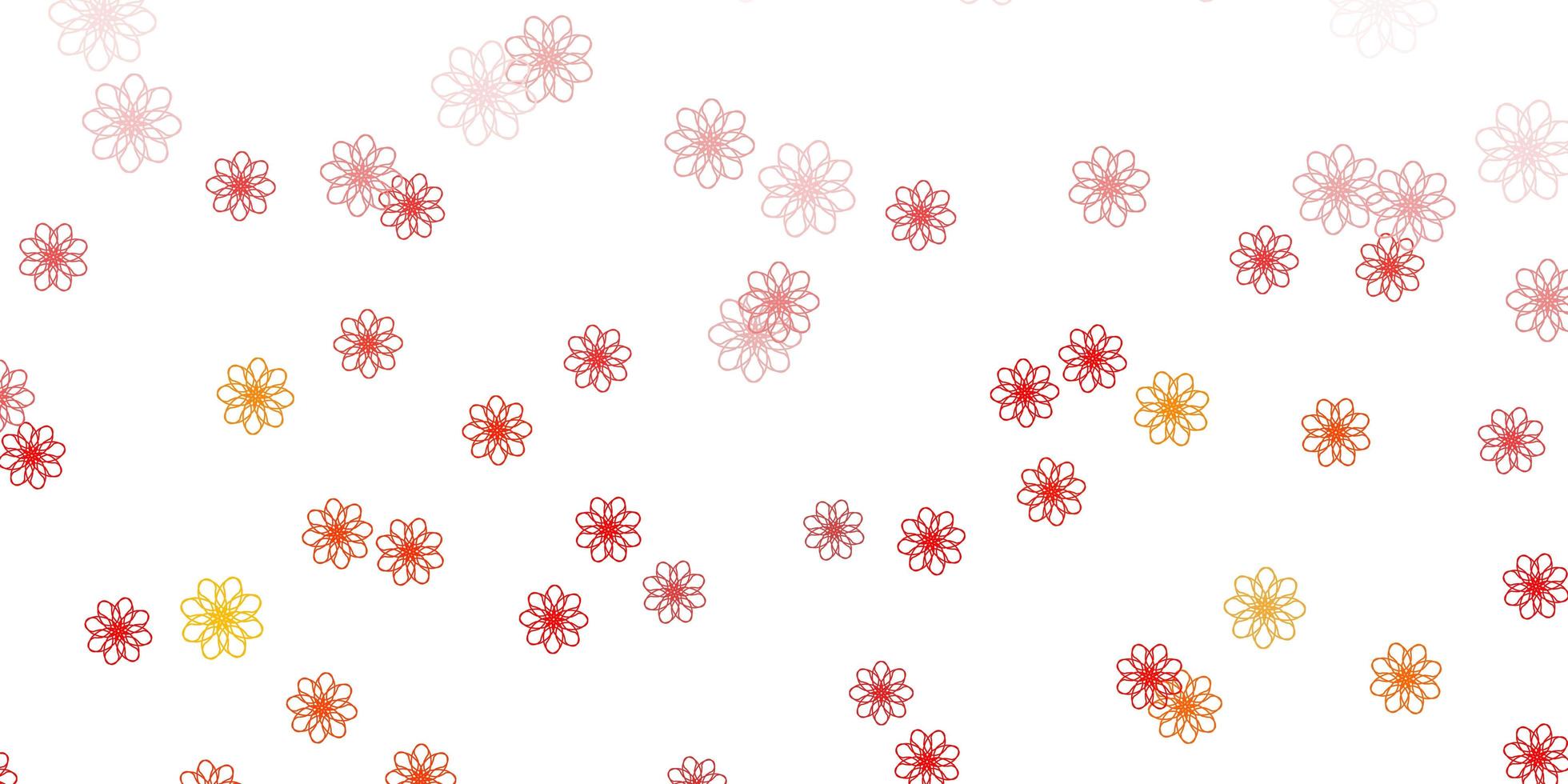 Light Orange vector natural backdrop with flowers.