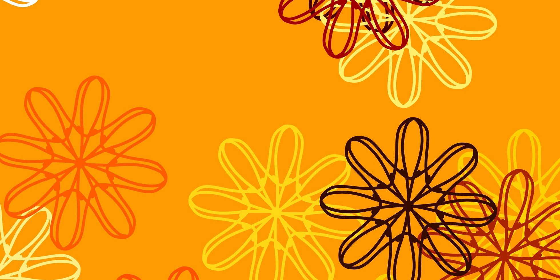 Light Orange vector natural backdrop with flowers.