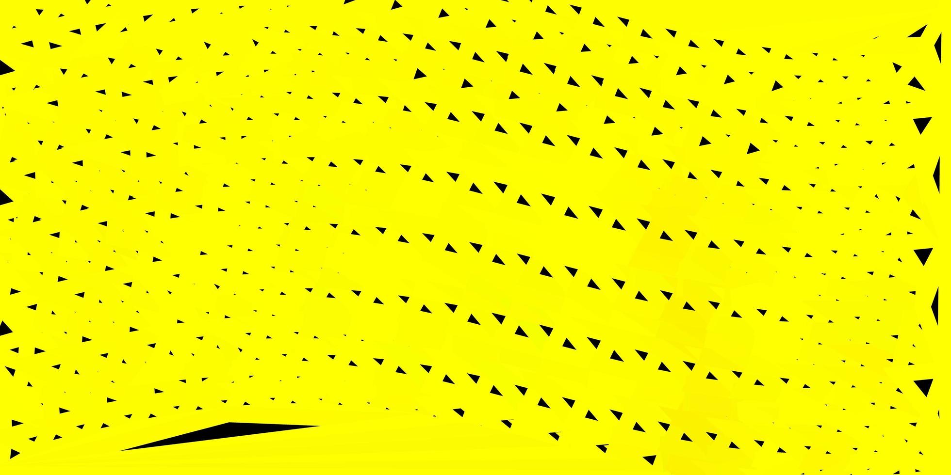 Light yellow vector abstract triangle texture.