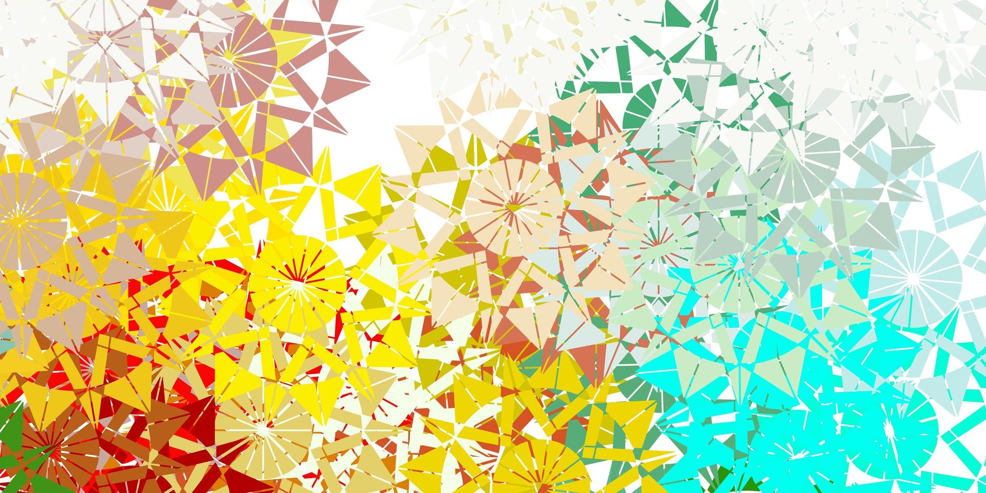 Light multicolor vector pattern with colored snowflakes.