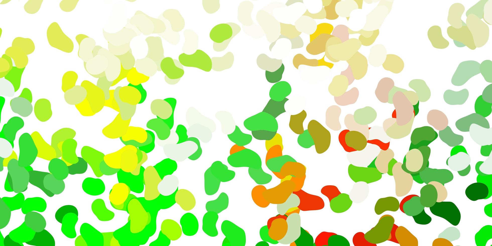 Light green, yellow vector background with random forms.