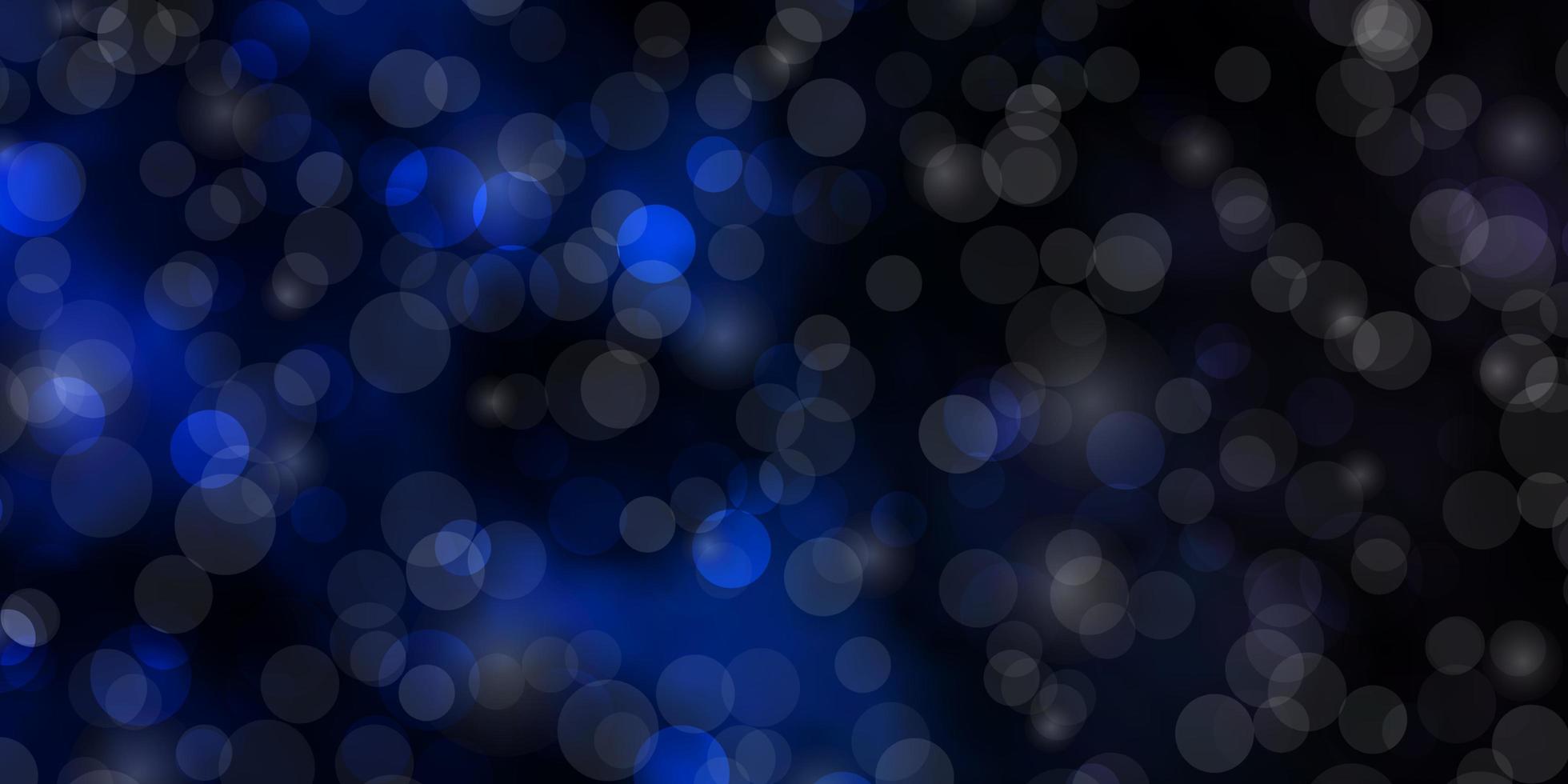 Dark BLUE vector template with circles