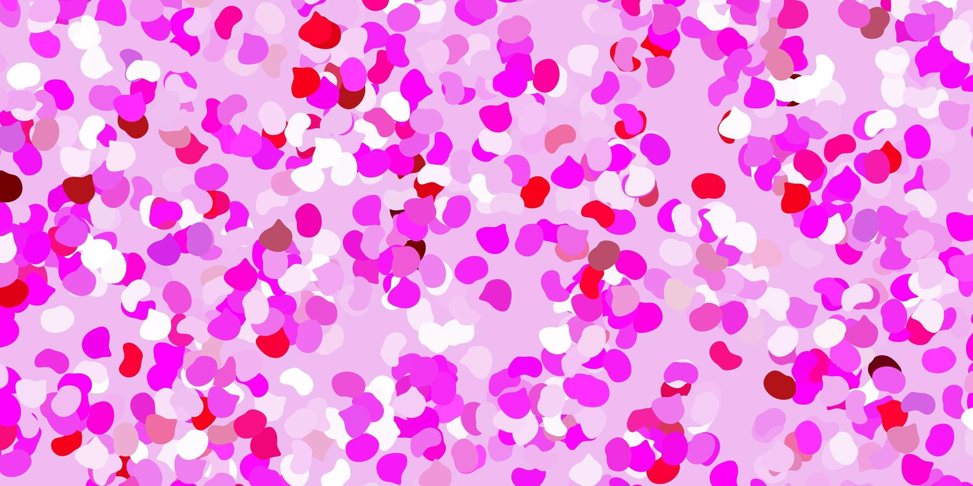 Light purple, pink vector pattern with abstract shapes.