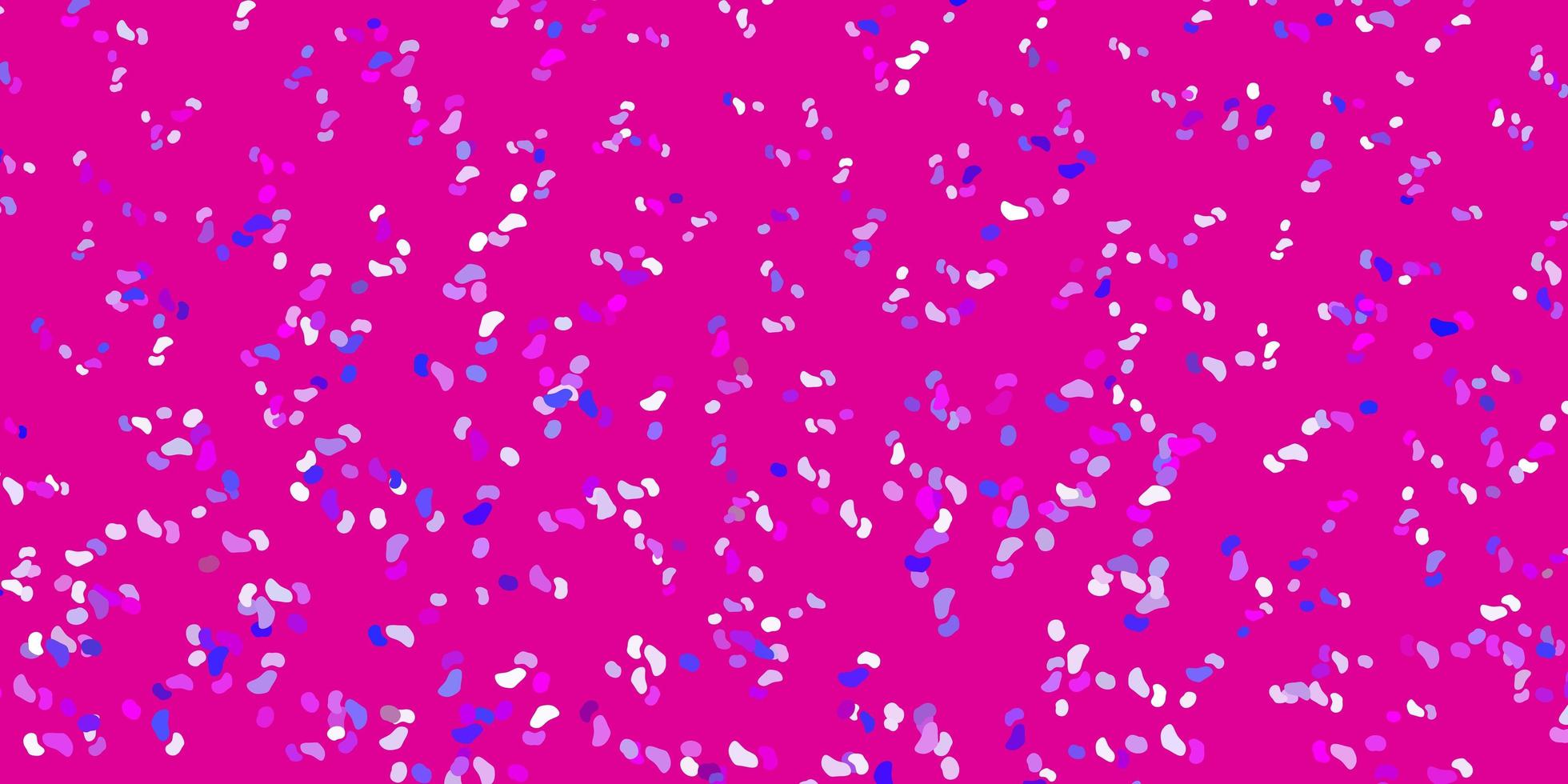 Light purple, pink vector texture with memphis shapes.