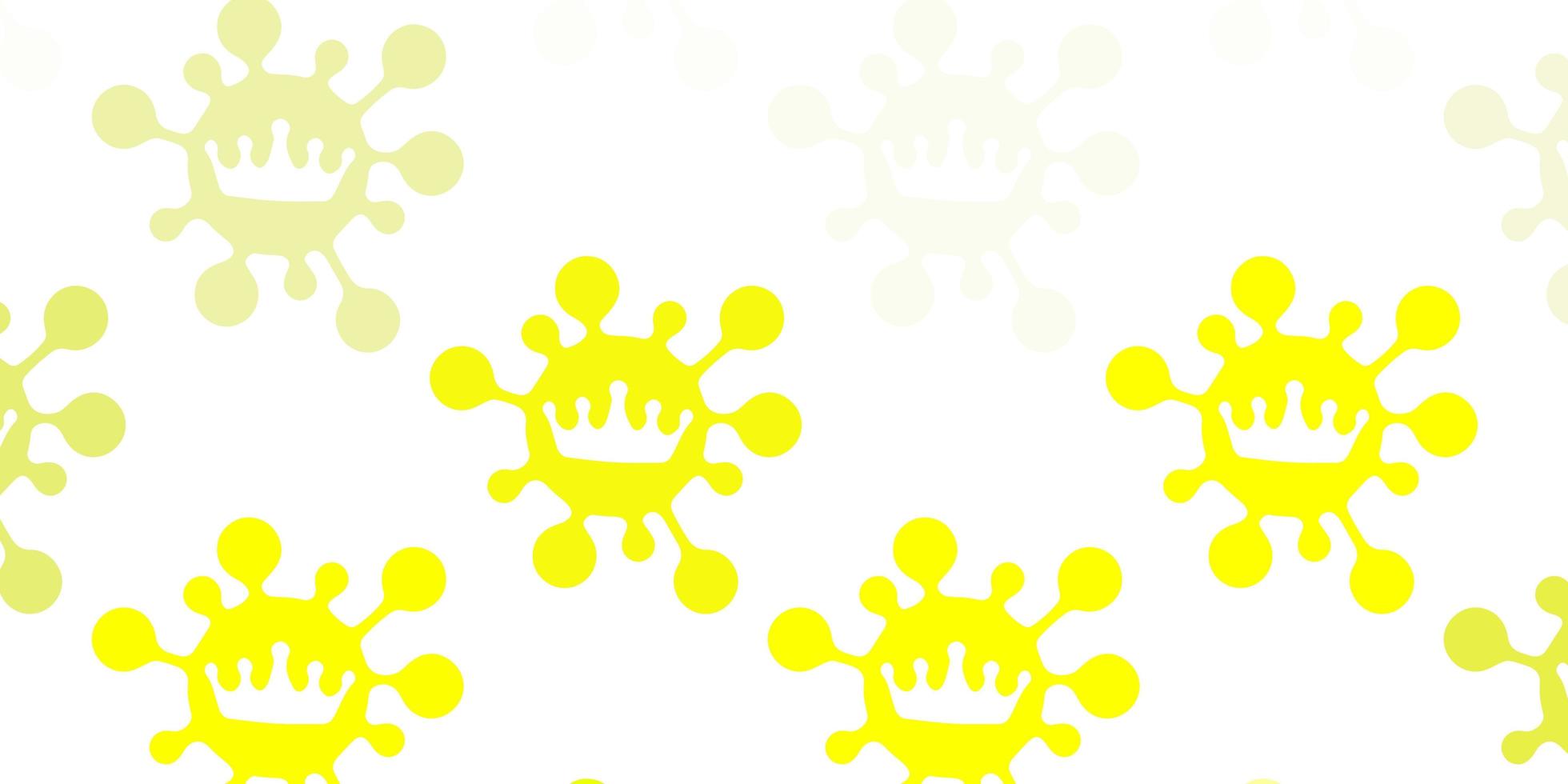 Light green, yellow vector template with flu signs.
