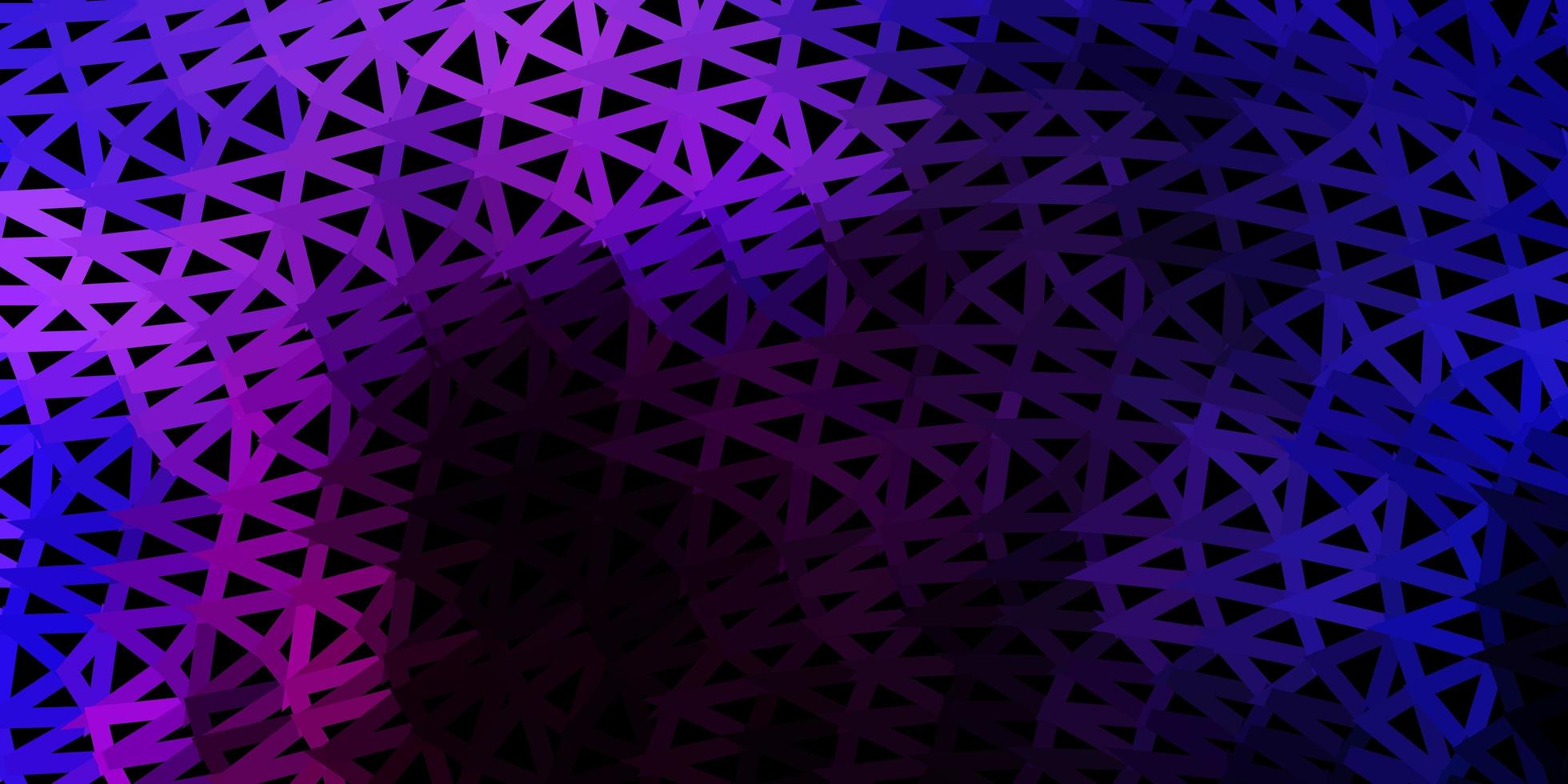 Dark pink, blue vector triangle mosaic backdrop.