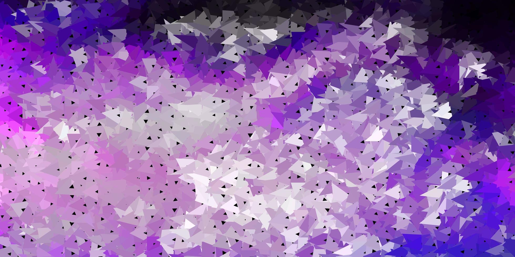 Dark purple, pink vector triangle mosaic background.