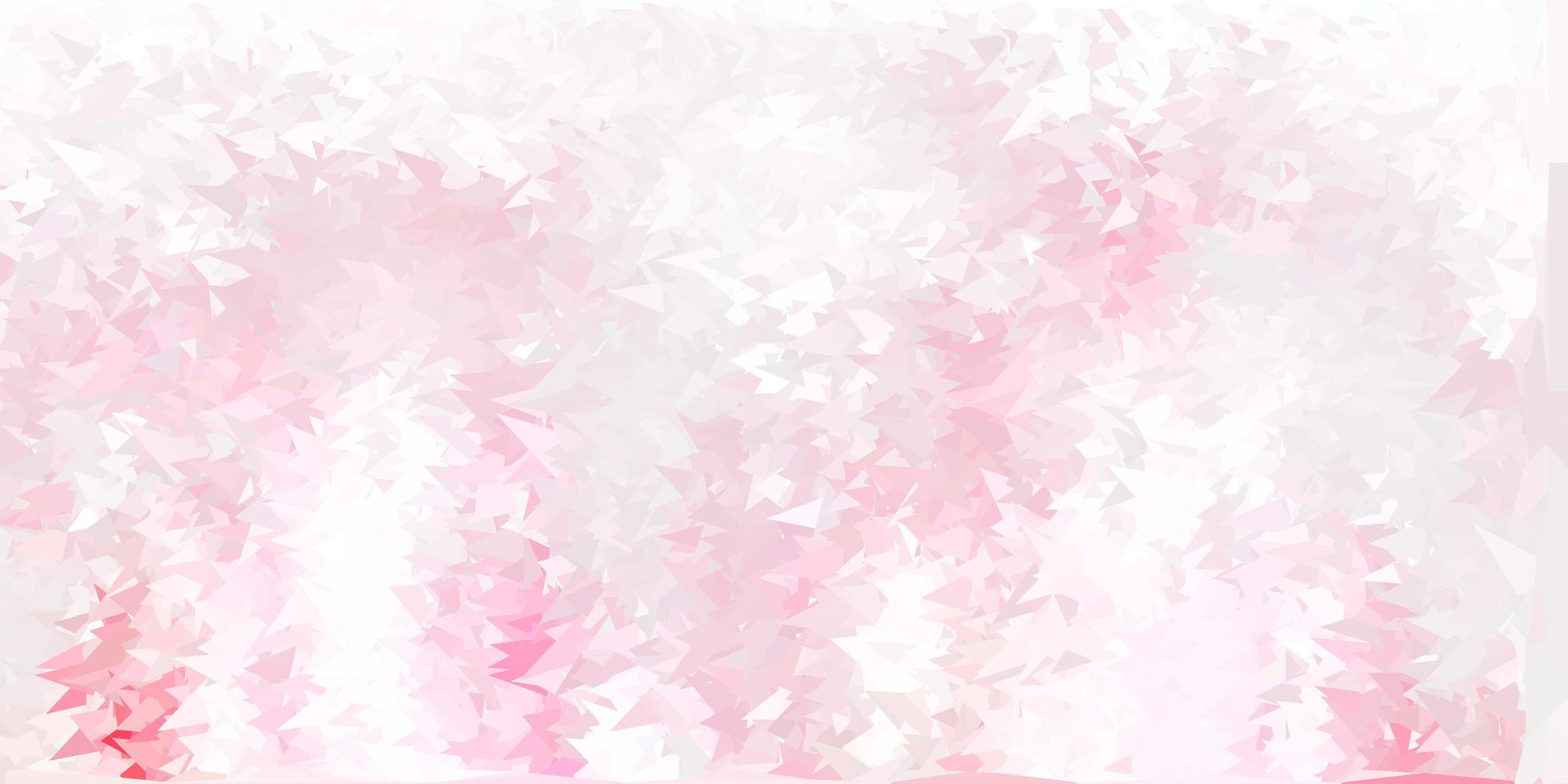 Light red vector abstract triangle background.