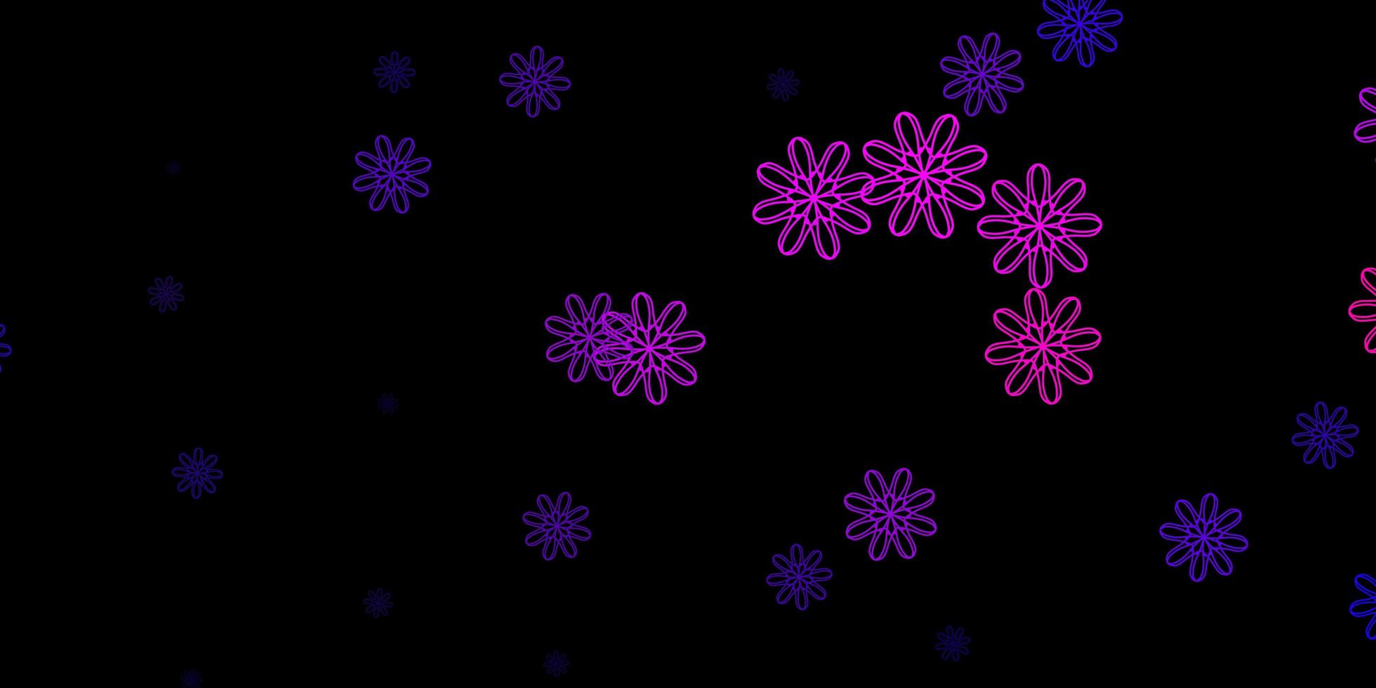 Dark Purple vector backdrop with chaotic shapes.