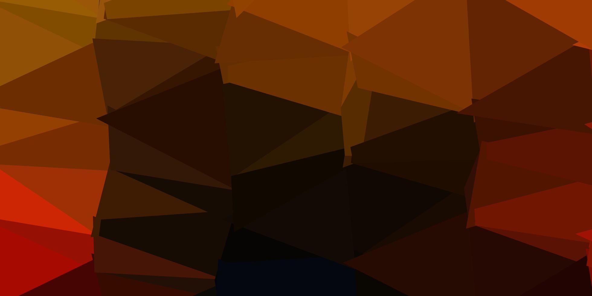 Dark orange vector polygonal pattern.