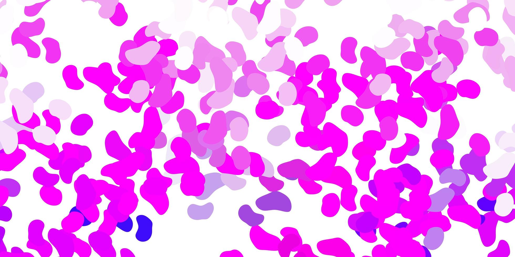 Light purple, pink vector background with random forms.