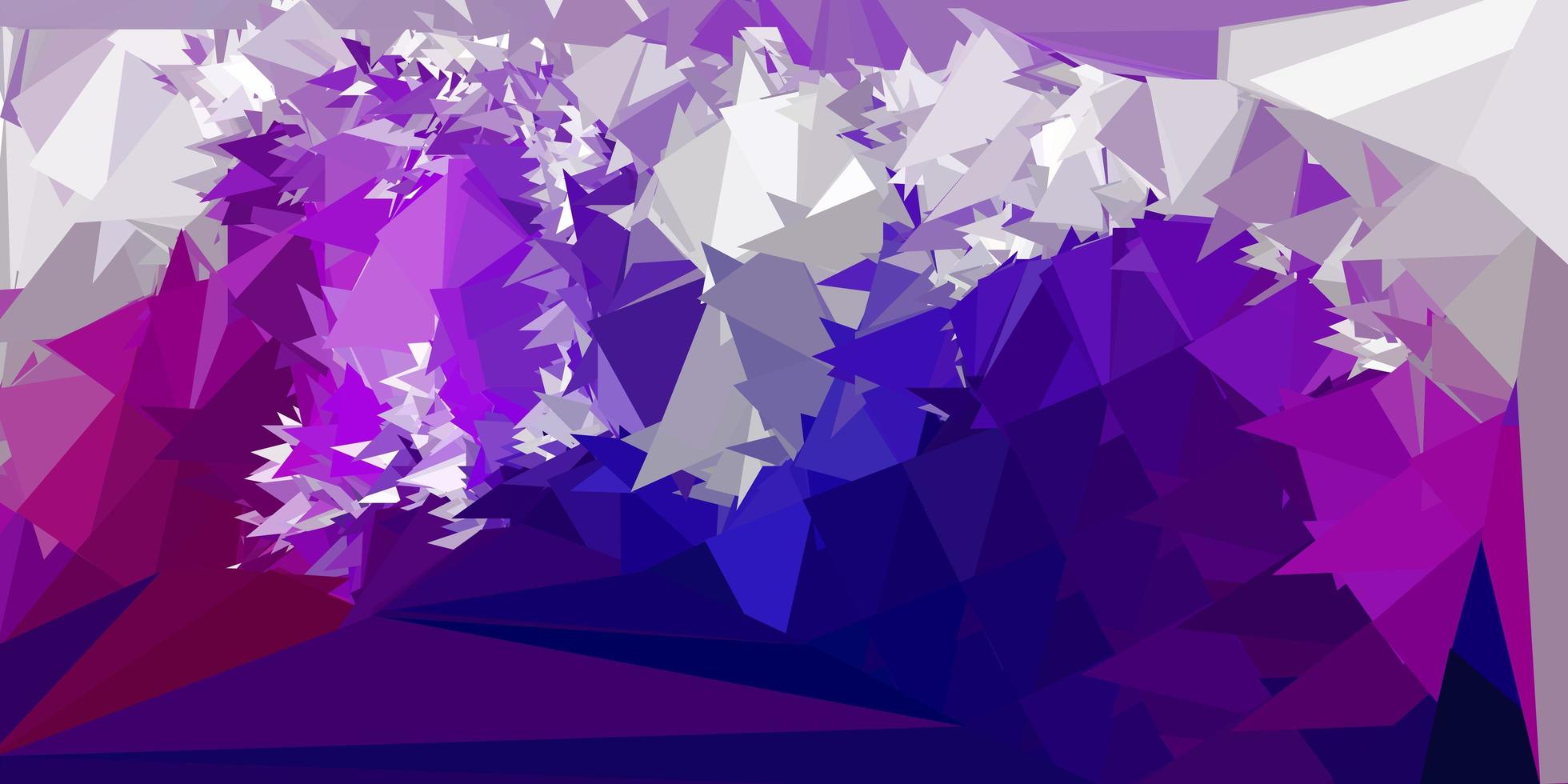 Dark purple, pink vector triangle mosaic background.