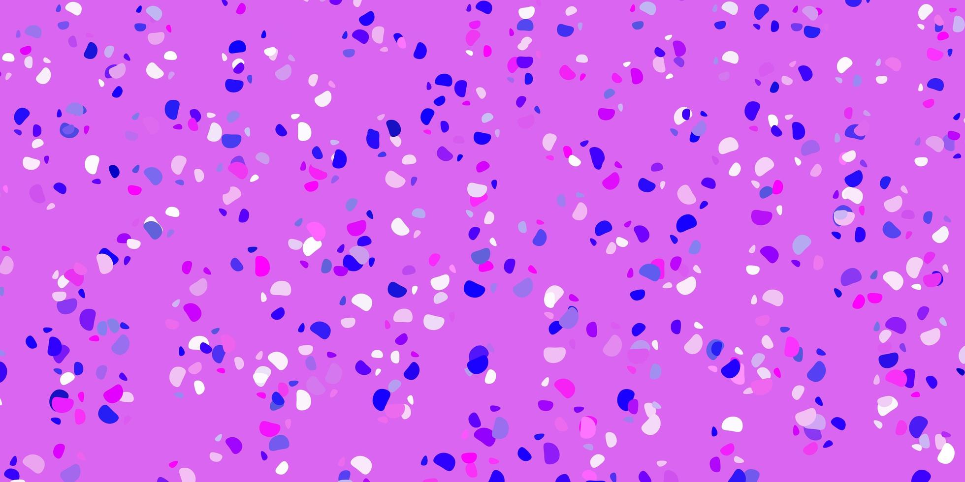 Light purple, pink vector background with random forms.