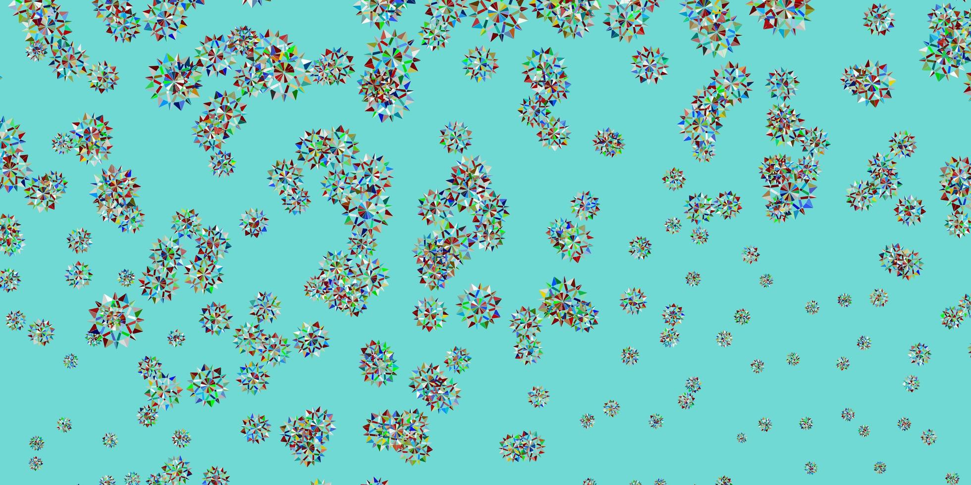 Light multicolor vector template with ice snowflakes.